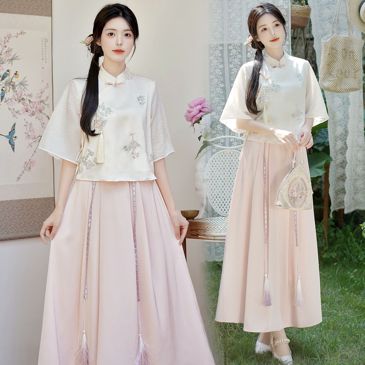 漢服 池上月 寒月令　全セット　昙花　嫦娥　仙女　月下美人 豪華刺繍 唐制レディース漢服 花柄刺繍 妃亦坊【蝴蝶仙子】_♥レディース