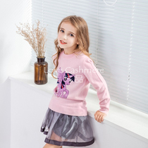 Love velvet custom cartoon pattern Ziyue Peggy new collection knit sweater children cashmere sweater