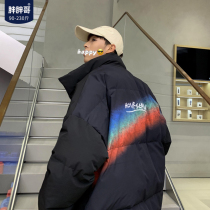 Explosive cotton clothes mens autumn and winter loose Tide brand bread clothes 2021 large size down cotton jacket fashion cotton clothes mens clothing