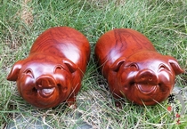 Burmese Rosewood hog ornaments mahogany crafts Rosewood zodiac pig solid wood pig happiness perfect pig