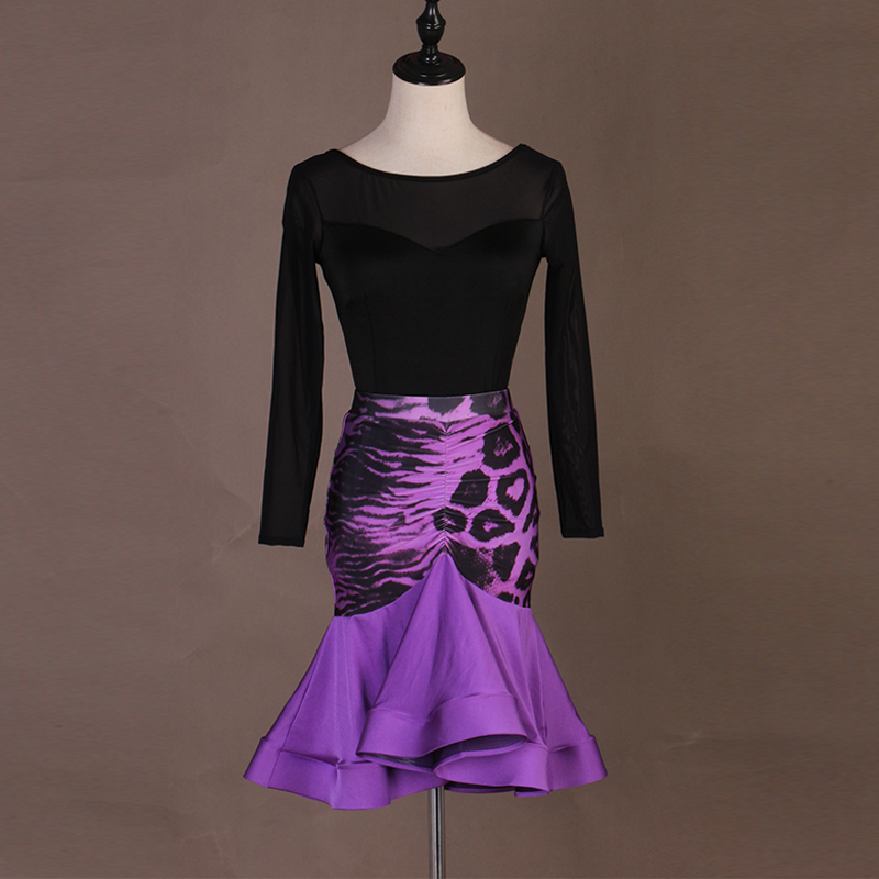 Latin Dance Dresses Modern Dance Skirt  Waltz Ballroom Waltz Group Dance Skirt