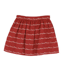 Spot Armani 20 Spring Summer New Products Children Girl Girl Red Half Skirt Short Dress