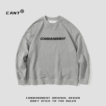 commandment Original Basic Cotton Long Sleeve Men's Loose All-match Couple Round Neck Pullover Sweatshirt