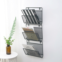 Nordic Modern Simple Creative Wall Hanging Bookshelf Bookshelf Newspaper Shelf Storage Rack Wall Home Storage Rack