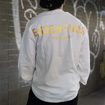 FOG fear of god essentials Long Beach Long Beach limited gold letter Long sleeve T-shirt