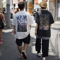 Special Clearance FOG Floral Print Short Sleeve T-shirt Season 6 double line essentials letter High Street limited tide