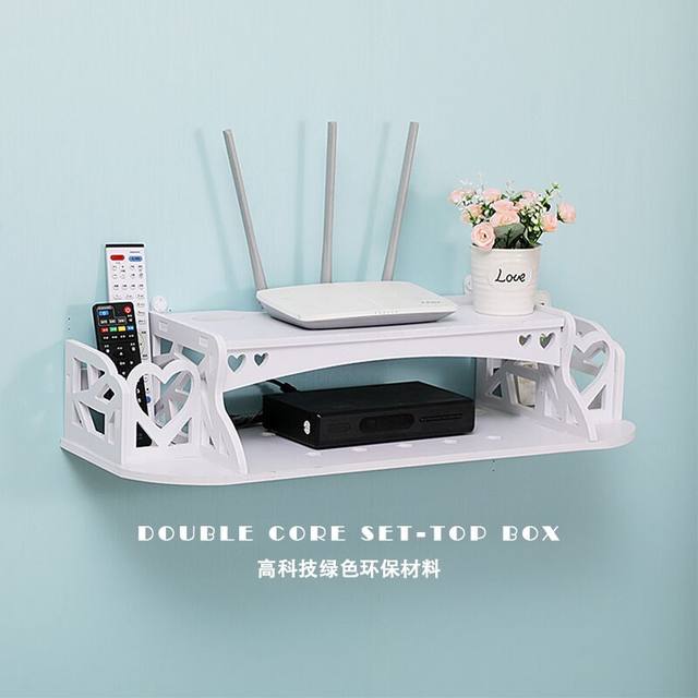Wireless router cassette accommodating rack Wall rack WiFi STB cat-shielding wall puncturing Free Wireless router cassette accommodating rack Wall rack WiFi STB cat-shielding wall puncturing Free