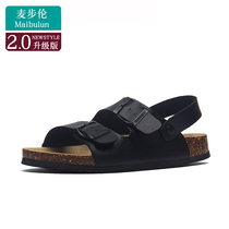 Maibu Cork slippers Summer men and women with the same beach outdoor home size flat and ins tide two wear sandals