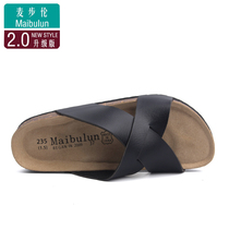 Maibu Cork Slipper Beach Outdoor Home Academy Wind Crossing Comfortable Flat ins Tide Men and Women Same Style