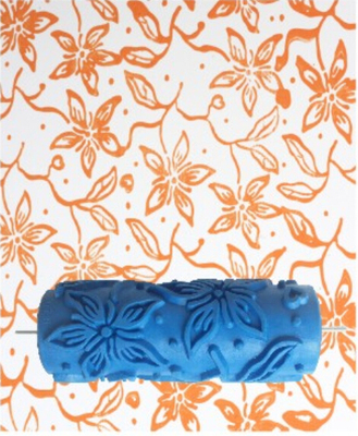 5寸液体壁纸印花滚筒刷墙工具液体墙纸漆印花模具刷墙神器油漆滚