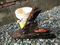 Cross-toe yellow sandalwood Laos big red acid branches red wood corners wood carving material with shape process material swing piece base material E