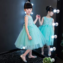 Girl dress Princess dress 2017 new Puff skirt summer big children flower girl wedding dress children birthday dress dress