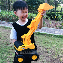 Forklift oversized construction vehicle toy digging excavator bulldozer dump truck fall-resistant children boy inertial car