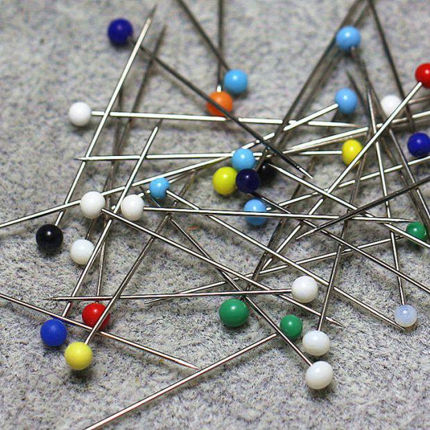 立裁拼布专用珠针 大头针珍珠针 diy固定针服装定位彩色500枚