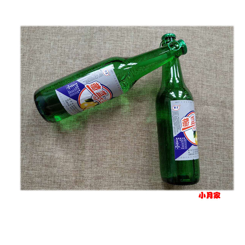 藏蓝大白梨 玻璃瓶老汽水 东北饮料自带吸管 6瓶 东北老汽水碳酸