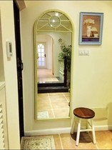 American retro full body mirror iron art metal doing old dressing goggles floor mirror dressing mirror decorative mirror hanging mirror frames