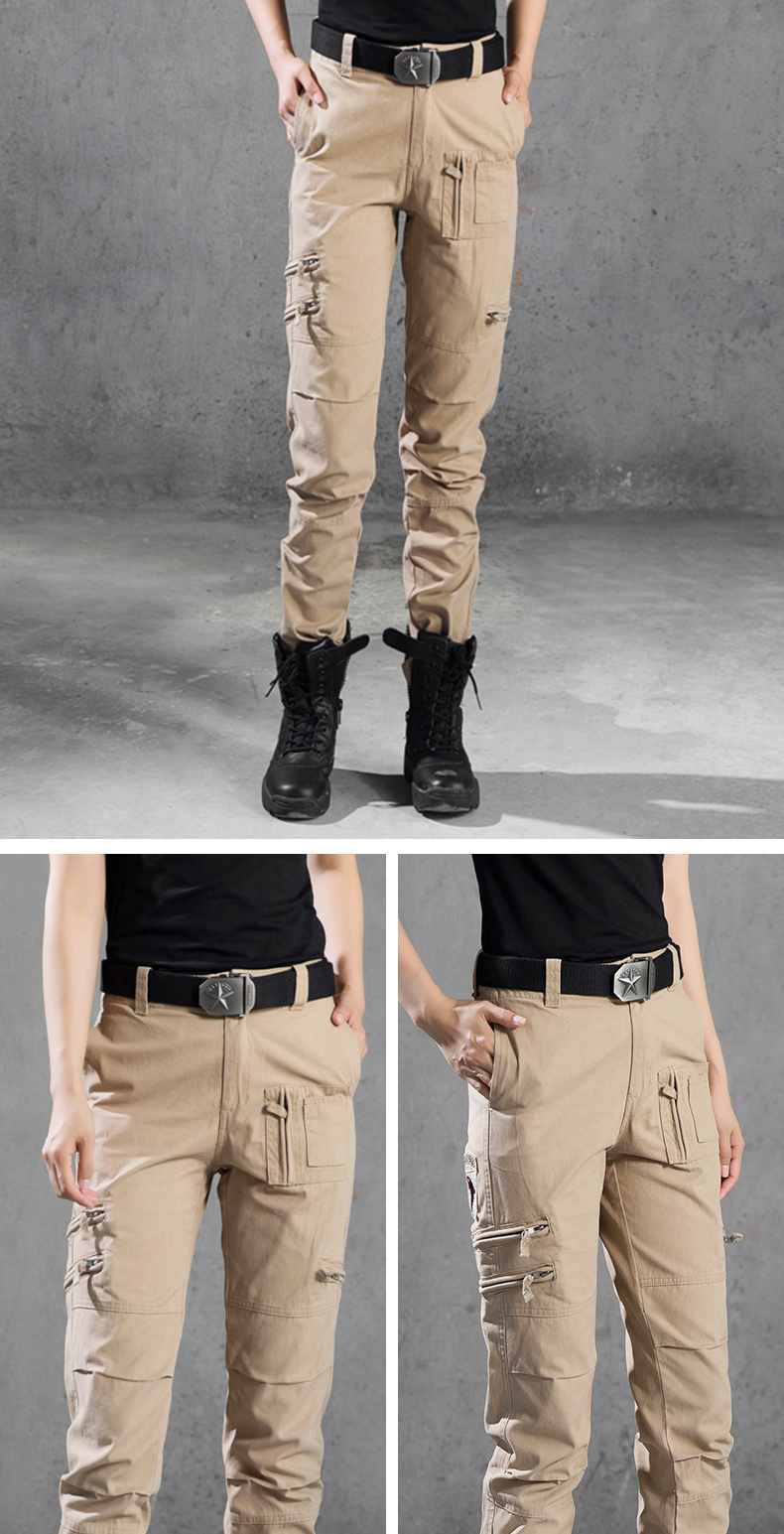 自由骑士户外男女长裤修身空降师军迷裤子情侣工装裤迷彩水兵舞裤