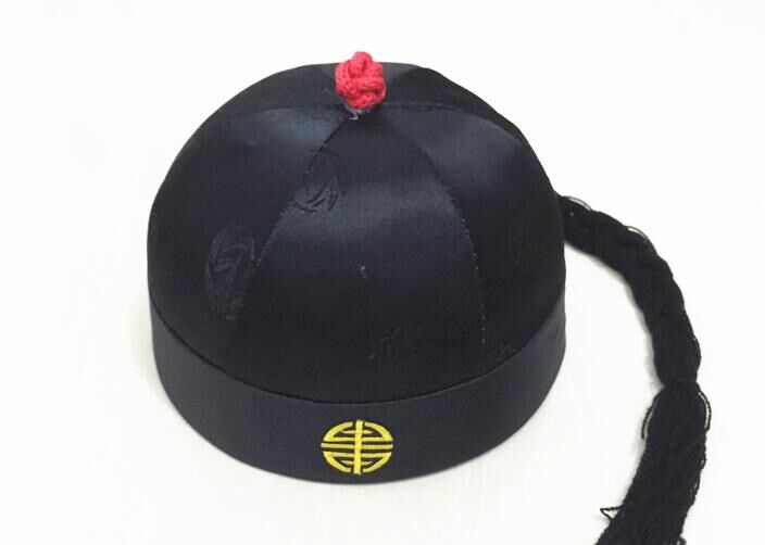 清朝红色男道具财主小帽道具阿哥戏剧贝勒爷唐装帽子小帽宫廷老爷