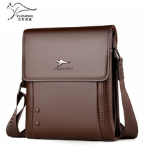 Art Ley Kangaroo Genuine Leather Mens Bag Vertical single shoulder bag Oblique Satchel Bag Business Mens Bag Casual Satchel 2022 New