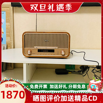 neon820 Retro Bluetooth speaker vintage home wireless radio retro desktop subwoofer CD audio