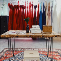 New table stand bracket bar desk metal dining table foot rock big board table leg iron frame living room table leg customization