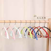 Dry and wet multi-function non-slip dip plastic hanger household clothing store adult color clothes hanging suit clothing support