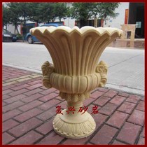 Revival crafts sandstone sculpture relief Urban Garden Garden garden landscape carved flower pot flower bowl ornaments