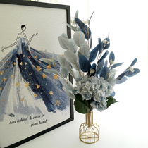 Nordic Simulation Flowers Fake Bouquet Living-room Furnishing Table Surface Hem Flowers Decoration Plastic Silk Floral Art Light Extravagant Wishings Vases