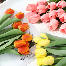 Nordic Ins Wind Tulip High Emulation Flowers Fake Flowers Flowers flowers Flowers Home Tabletop Pendulum for Furnishing Photo Soft Clothing