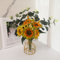 Sunflower Simulation Flowers Fake Flowers Living-room Decoration Pendulum Nordic Creativity Bouquet Placed Floral Silk Flower Table Furnishing