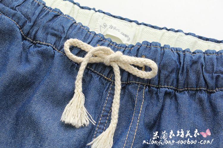 miumiu夏季新款翻領貓咪 2020春季新款女裝可愛貓咪刺繡翻邊牛仔短款百搭學生熱褲短褲女 miumiu