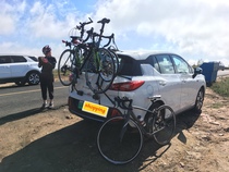 Car bicycle rack car rear pylon SUV roof back rear frame suspension rack rear hanging single frame