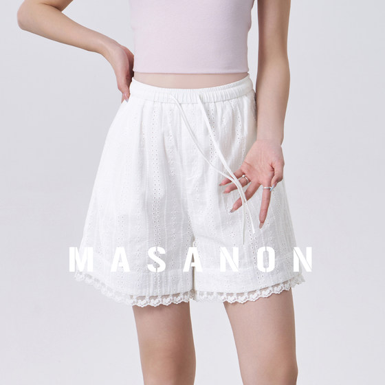 Maternity shorts wear 2025 new small white cotton hollow lace wide-leg pants for home summer thin
Maternity shorts wear 2025 new small white cotton hollow lace wide-leg pants for home summer thin