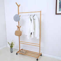 Clothes rack flooring simple flooring multi-layer bamboo solid wood bedroom hanging clothes rack shoe rack shelf living room clothes rack