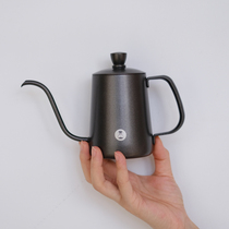 Tymo fish Three-hand punch pot thin mouth stainless steel hanging hand punch coffee pot mini thermometer Black White