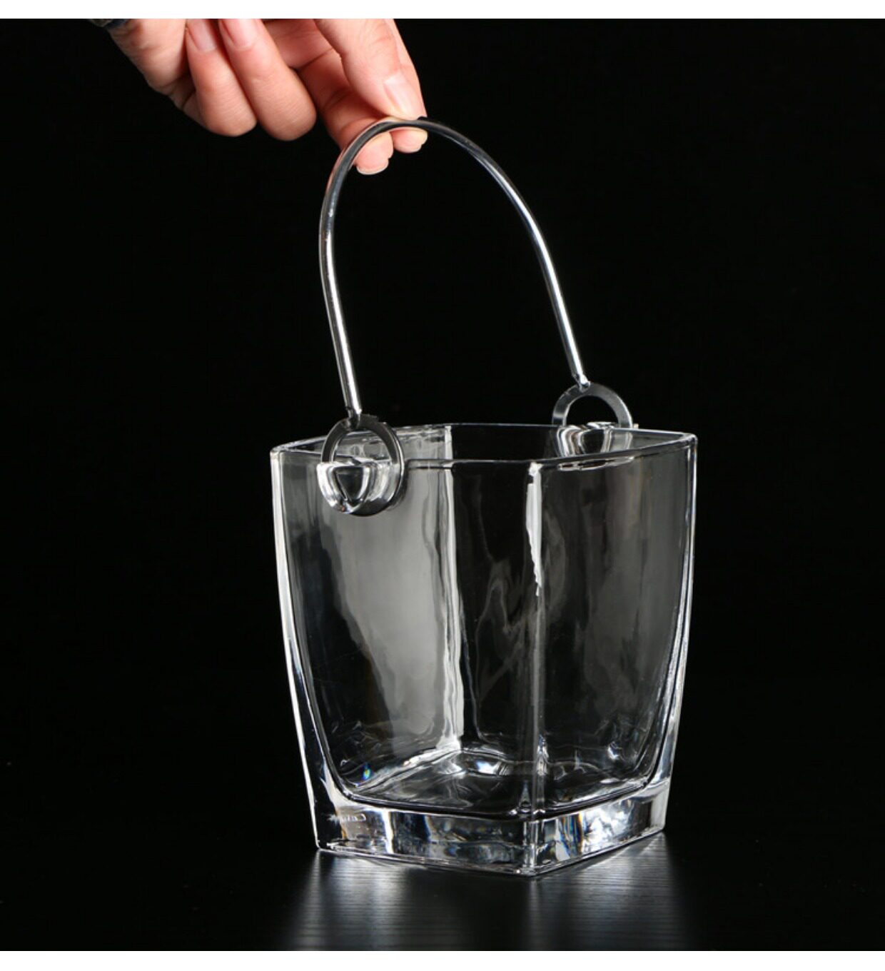 大号冰桶家用ktv酒吧透明玻璃香槟桶创意冰块桶冰粒桶啤酒桶