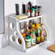 Kitchen rack multi-function floor storage rack free punching knife holder storage rack finishing rack seasoning shelf