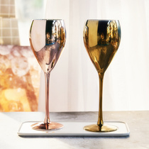 High-value girl heart wine glass rose gold wine red wine creative personality luxury goblet color decoration decoration