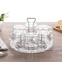 Simple home cup set with glass tea cup ladies coffee cup heat-resistant transparent glass water Cup breakfast