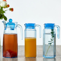 Léméa blue household heat-resistant explosion-proof cold kettle high temperature resistant glass cool kettle thickened large large cold water Cup