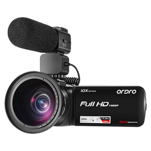 Ordro/欧达 HDV-Z82高清数码婚庆摄像机家用旅游专业4k广角照相机