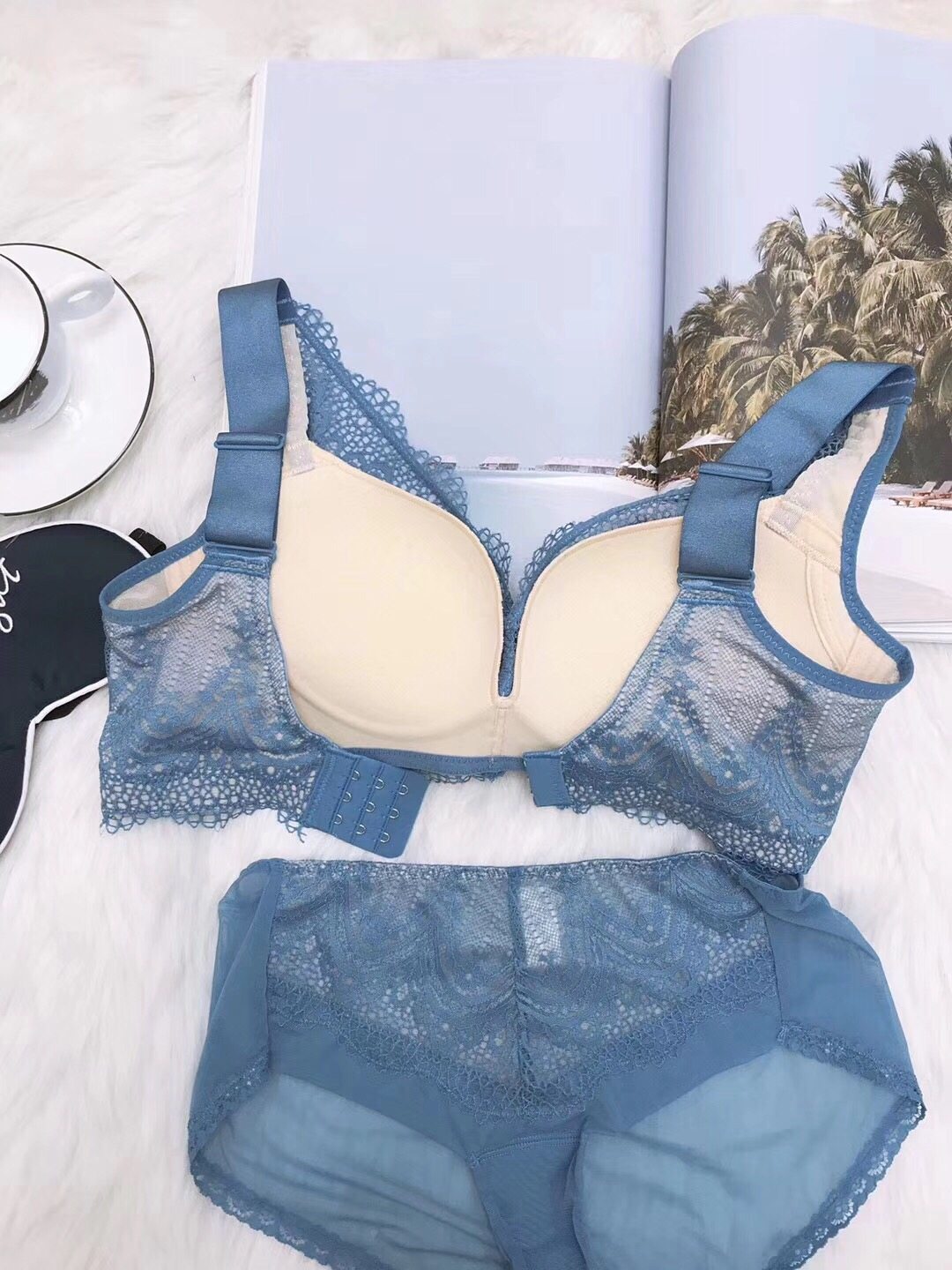 曼妙花思一件代发 大码女士背心d罩杯调整型透气文胸罩无钢圈内衣 - 1