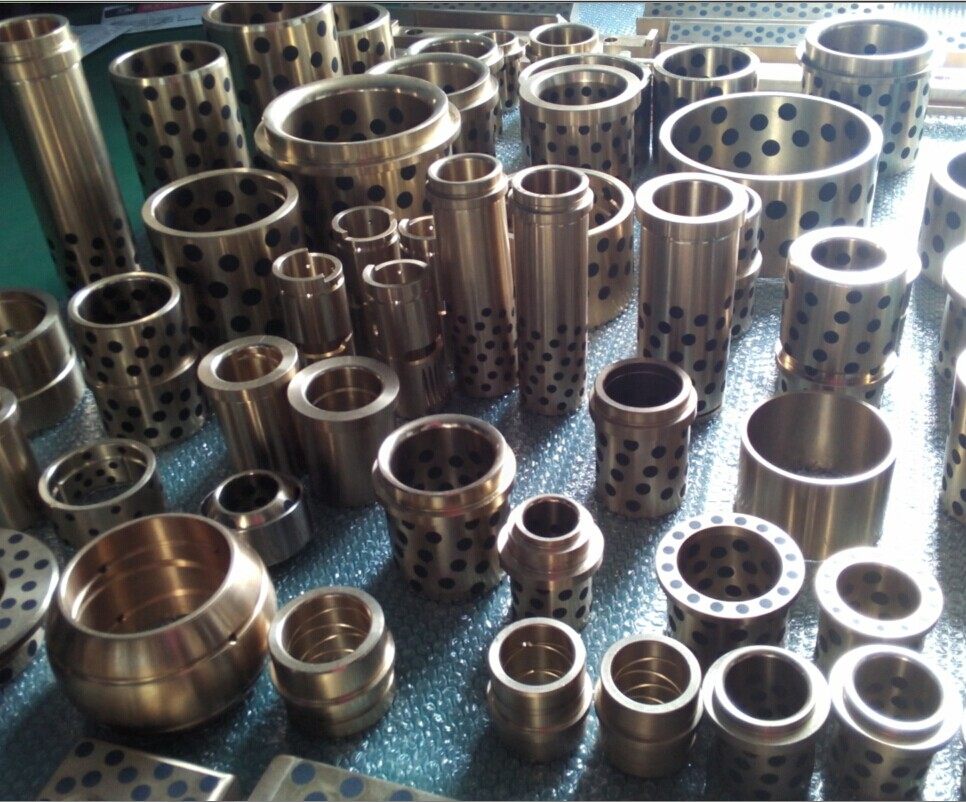无油轴承 油槽铜套 石墨自润滑轴套 高力黄铜耐用耐磨