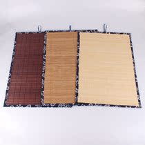 Childrens handmade diy bamboo curtain Chinese style blue flower cloth edge puzzle handmade material Preschool education Meilao decorative base plate