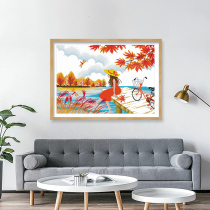 Cross stitch 2021 New thread embroidery living room bedroom small piece self embroidery fresh and simple embroidery novice