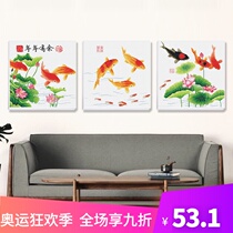 Cross stitch triptych 2021 thread embroidery new living room bedroom self-embroidery handmade simple embroidery more than a large number of years