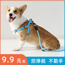 Walking Dog Traction Rope Dog Chain Sub Vest Style Gold Wool Puppies Small And Medium Dog Fou Kirketeddy Pet Dog Rope
