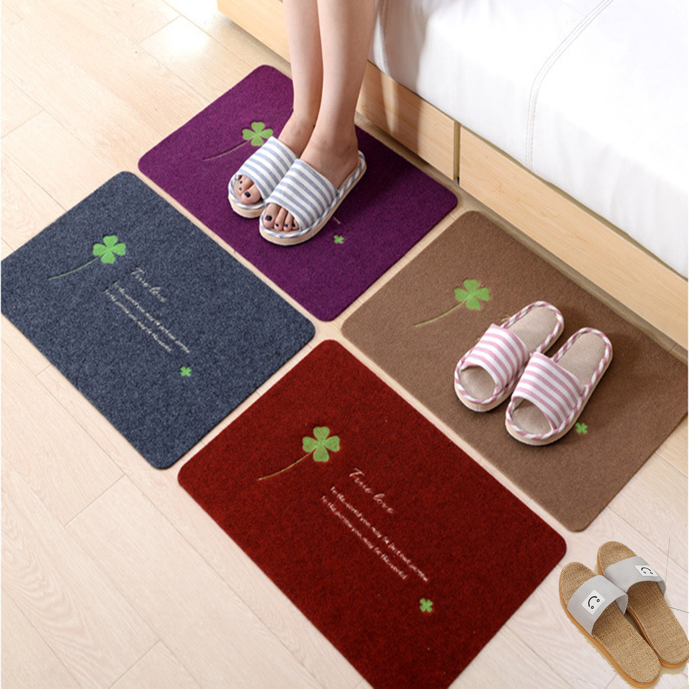 展示与对比:进门家用地垫入户门垫卧室门口厨房吸水脚垫卫浴防滑垫子