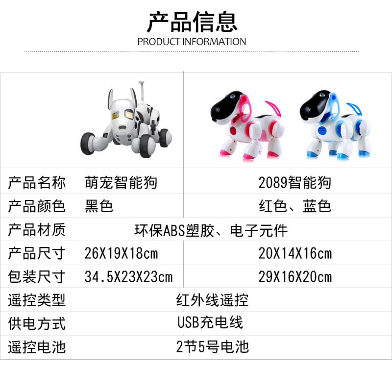 智能遥控机器狗 电子机器玩具狗会跳舞会说话电动狗智能玩具6-8岁产品展示图4