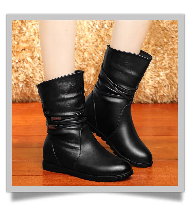 gucci叫古奇 古奇天倫 2013新款春季時尚復古英倫 女靴子內增高中筒騎士靴女鞋 古奇